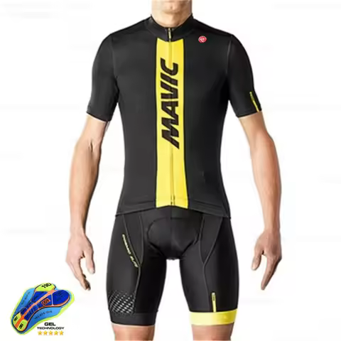 Cycling Jersey 2024 Men Summer Anti-UV Cycling Jersey Set Breathable Racing Sport Mtb Bicycle Jersey
