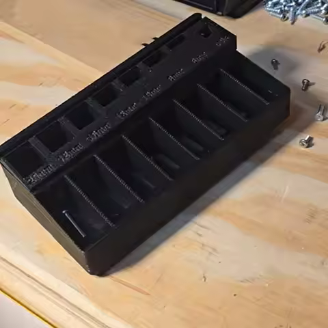 M3 Bolt Sorter,Screw Length Sorter Tray With 7 Measuring Slots,Portable Screw Toolbox Organizer Plas
