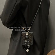 Chanel Black Diamond Beaded Bracelet OPPO Find N3 Flip N2 mixflip Phone Case Diagonal Protective