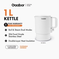 Gaabor Folding Travel Kettle 304 Stainless Steel 600W/1L Portable Electric Hot Water Kettle EK-10M01