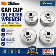 CAR CUP OIL FILTER WRENCH 64mm, 67mm, 74mm - Die-cast aluminum alloy