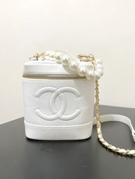 Chanel vintage 古董5開化妝箱包/老香奈兒/荔枝皮