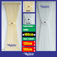 GORDEN JENDELA MINIMALIS TIRAI KUPU KUPU SPIRAL TRANSPARAN TEBAL WARNA PUTIH DAN KREM UKURAN Lebar 1