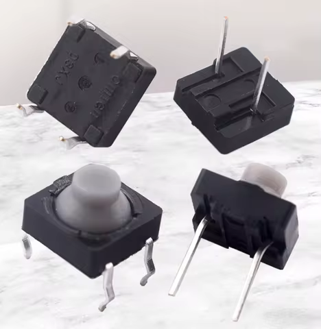 10PCS Touch switch 8*8*5 Pin 5H Silica Gel Silent Button 8*8*5MM Two Feet FeetPin Conductive Silicon