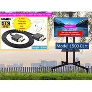 TV Stand With Wheels for 32-70" screen TV rack TV Cart Trolley Mobile