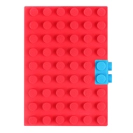 Factory Direct Sale Creative Stationery Silicone Notebook Printable logo Building Block Gift 6a Stud