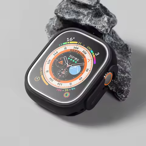 Soft Silicone Cover for Apple Watch Ultra2 49mm All-Round Bumper Scratch-Resistant Protective TPU ca