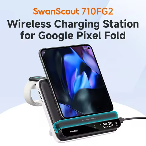 SwanScout 710FG2 Charging Station for Google Pixel 9 Pro Fold XL 8 7 6 for Pixel Watch 3 2 for Fitbi