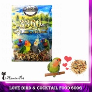 YPA Lovebird & Cockatiel 3360 Bird Food / Makanan Burung (600G)