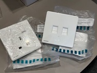 西門子 DELTA arina 雙位 RJ45 CAT6類電腦插座 冰川白