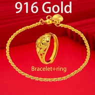 Emas 916 Original Lelong Gelang Tangan Lelaki  375 Original Gold Rantai Necklaces Suitable for Both 