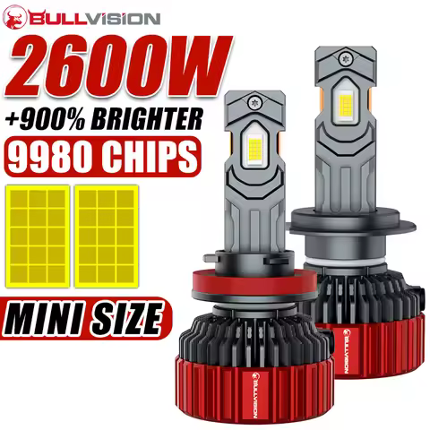 Bullvision G5 H7 LED 2600W 9000000LM Car Headlight Bulbs Canbus CSP H4 H11 H8 H9 H1 HB3 9005 9006 HB