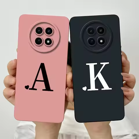 For Realme 12 5G Case Realme 12X 5G Phone Case realme12 realme12x Cover Cute Initial Letters Skin Ma