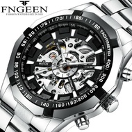 jam tangan fngeen automatic pria otomatis sports mekanik skeleton neo