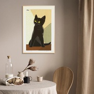 ภาพวาดกรอบรูป หลายรูปแบบและขนาด canvas สไตล์ดั้งเดิม แมว จำลองสไตล์การวาดด้วยมือ