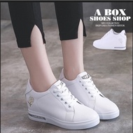 Plaid Shop * [KTW8806] Zero Size 37 Flower Embroidery Thick-Soled Inner Heightening 7CM Leather Lace