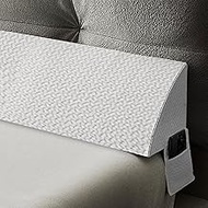 YXCSELL Bed Wedge Pillow for Headboard Gap Bed Mattress Gap Filler (0-8") Between Headboard/Wall and Mattress White Queen Size Foam Support Triangle Bloster Pillow Stoppers with 2 Pockets