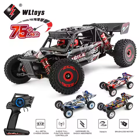 WLtoys 124016 RC Car V2 75 KM/H 2.4G Brushless 4WD Electric High Speed Off-Road Remote Control Drift