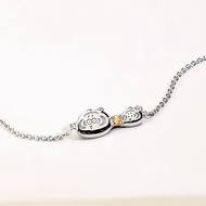 我不是胖虎經典系列-胖虎與小黃毛晶鑽純銀手鍊