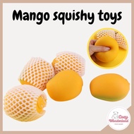 [Mango Squishy Toys] Children Tricky Toys Decompression Jelly Venting Toy Stress Relieve Toys Pinch Press Food Mangga