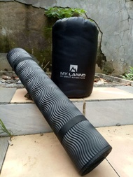 Paket Hemat Sleeping bag Bulu Tebal Dan Matras Camping Spon - Hitam(J3S1) Diskon Camping Gantung War