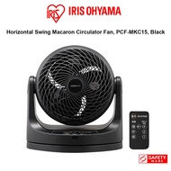 Iris Ohyama Compact 6" Circulator Macaron Horizontal Swing type with Remote Control, PCF-MKC15 Black