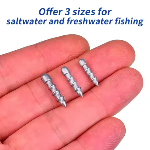 20pcs Bass Fishing Insert Design Insert Metal Weight Metal Material Weighted Nail Sinker Wacky Senko