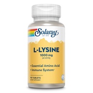 SOLARAY L Lysine - Free-Form Essential Amino Acid - Immune Support Supplement with 1000mg L-Lysine,