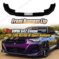 For BMW 2 Series G42 218i 220i 220d 230i Coupe M Sport 2022-2024 Car Front Bumper Lip Splitter Diffu
