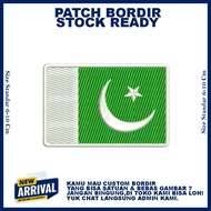 HIGH QUALITY PAKISTAN FLAG LOGO EMBROIDERY PATCH - ZONE EMBROIDERY