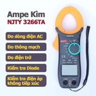 Ampe kìm đồng hồ kẹp dòng vạn năng 3266TD NJTY cao cấp đo tụ tần số nhiệt độ điện trở điện áp chính