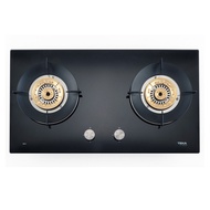 TEKA LINEA เตาฝังกระจก 2 หัวแก๊ส รุ่น GD 73 2G ขนาด 72 ซม. สีดำ