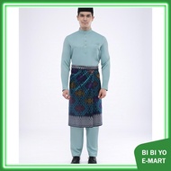 Baju Melayu Avante Nabil Ahmad By Jakel in Metallic Green / Package Sampin & Button