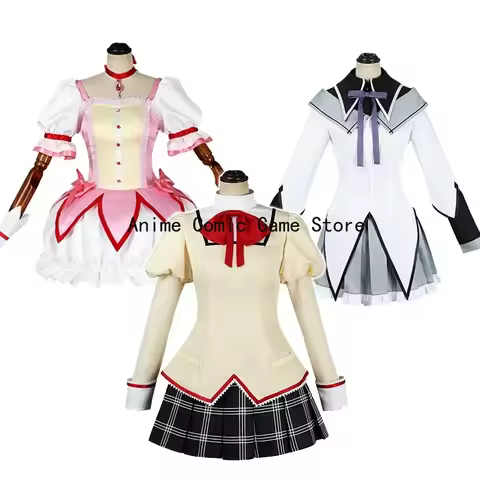 In Stock Kaname Madoka Akemi Homura Cosplay Combats Anime Puella Magi Magica School Uniforms Hallowe