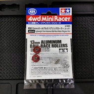 Tamiya 95549 LW 13mm Aluminum Ball-Race Rollers (Ringless/Red)
