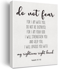 Bible Verse Art Wall Decor Isaiah 41:10 Do Not Fear Scripture Canvas Painting Prints for Home Dining