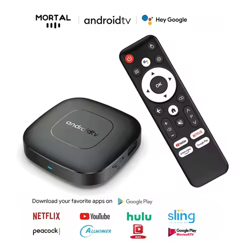 Global Version Mortal T1 Smart Streaming Media Player TV Box Bluetooth Google Assistant Android13 Al