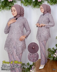 Set Kebaya Brukat Encim Tille Mix Payet Mutiara Kebaya Wisuda Kebaya Modern Mewah