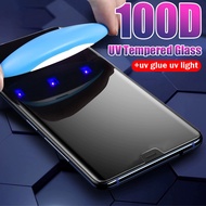 UV Full Glue Tempered Glass Screen Protector Samsung Galaxy S20 S9 S8 S10 Plus Note 20 Ultra 10 8 9