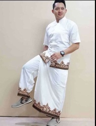 BAJU KOKO BATIK SARCEL PRIA LENGAN PENDEK/ BUSANA MUSLIM BATIK LENGAN PENDEK/ BAJU TAQWA BATIK PENDEK