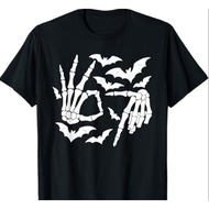 6 7 Meme Halloween Skeleton Hand Sign Graphic T-Shirt