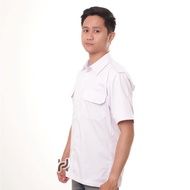 Seragam Pns Putih Setelan Pdh Pns Kemeja & Celana Keki Baju Pns Pria Lengan Pendek