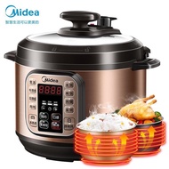 midea press cooker（双胆）精钢机身，高压锅多功能智能定时电饭煲电饭锅熬汤锅 Midea electric pressure cooker LL (double inner Pot) stainless steel body, pressure cooker multi-functional intelligent timing rice cooker rice cooker soup pot