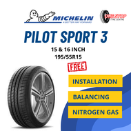 MICHELIN PILOT SPORT 3 PS3 PERFORMANCE TYRE 185/55R15 195/55R15 15 16 INCH MYVI VIOS CITY CAR TIRE TAYAR KERETA 185 55 15 195 55 15