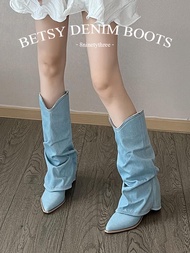 8ninetythree - Betsy Denim Boots B01 พร้อมส่ง