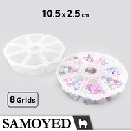 Place Container/ Cylinder/ Round Box PP Plastic Multipurpose Storage 8 Compartments Grids/ Plastic S