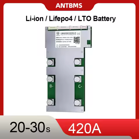 ANT SMART 20-30S 420A High Power BMS Common Port Charge Discharge BMS with Cell Balancing for 72-96V