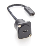 10Gbps USB C Panel Mount Adapter USB3.1 Type C Female to Female Cable D-Typel/XLR Panel Mount USB C 