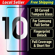 【Samsung Tempered Glass】【 3D Curved】Screen Protector Note 10/9/8/Plus S20/S10/S9/S8/S8/S7/Plus/Edge