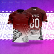 【Edward】(Free custom ）Badminton Jersey Latest Badminton Jersey Free Custom Name and Logo ANTI-BACTER